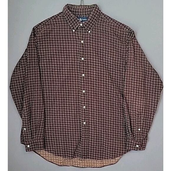 Vintage 90s Ralph Lauren Corduroy Shirt Men’s XL Red Micro Wale Classic Fit - Picture 1 of 7